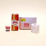 Free template of bread miniature, jam miniature, toilet paper miniature, dollhouse miniatures