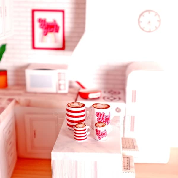 Free printable miniature mug cups